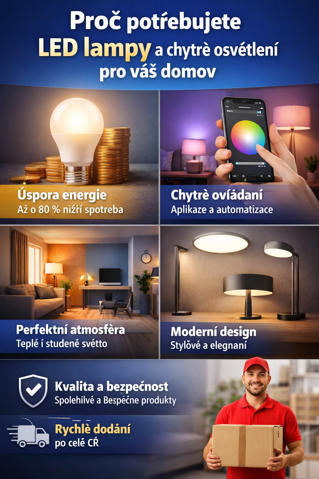 Proč jsou LED lampy a chytré osvětlení nezbytné pro váš domov